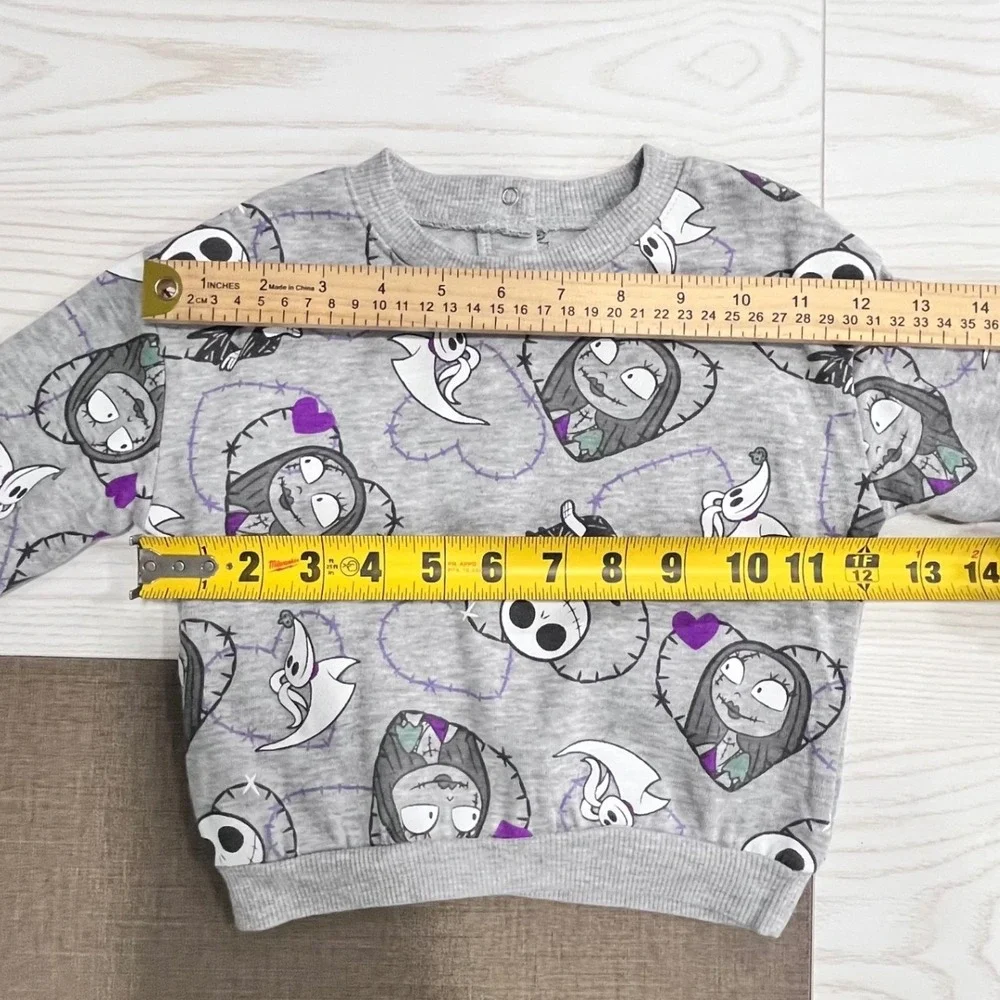 Disney Baby Nightmare Before Christmas Outfit Set Girls 12M Gray‎ Jack Sally NEW